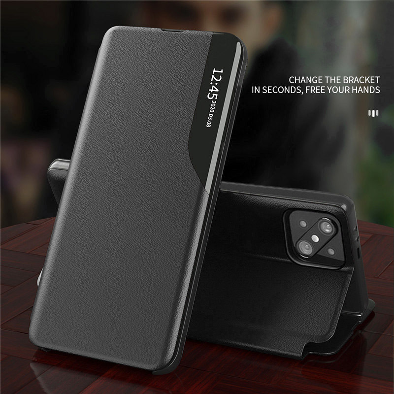 Pokrowiec etui Eco Leather View Case czarne Xiaomi POCO M5s / 5