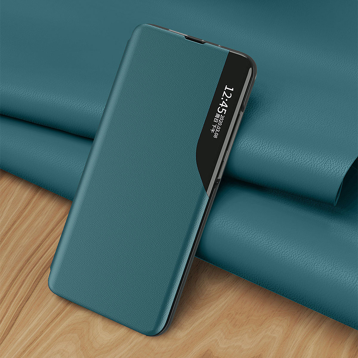 Pokrowiec etui Eco Leather View Case czarne Xiaomi Redmi Note 10 5G / 6