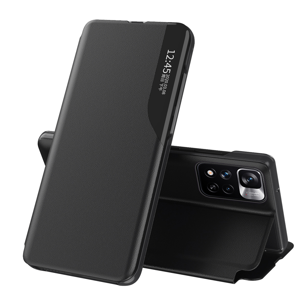 Pokrowiec etui Eco Leather View Case czarne Xiaomi Redmi Note 11 Pro+ 5G