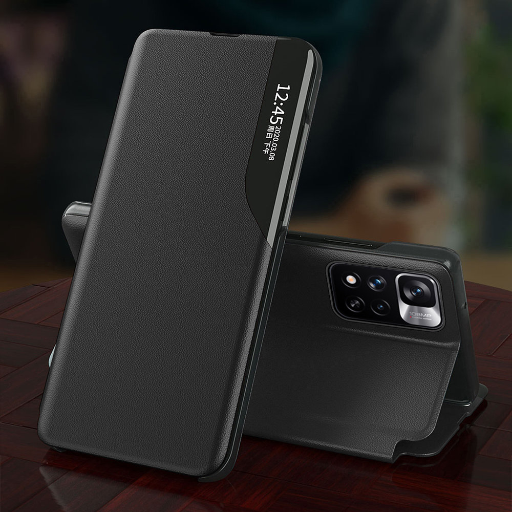 Pokrowiec etui Eco Leather View Case czarne Xiaomi Redmi Note 11 Pro+ 5G / 10