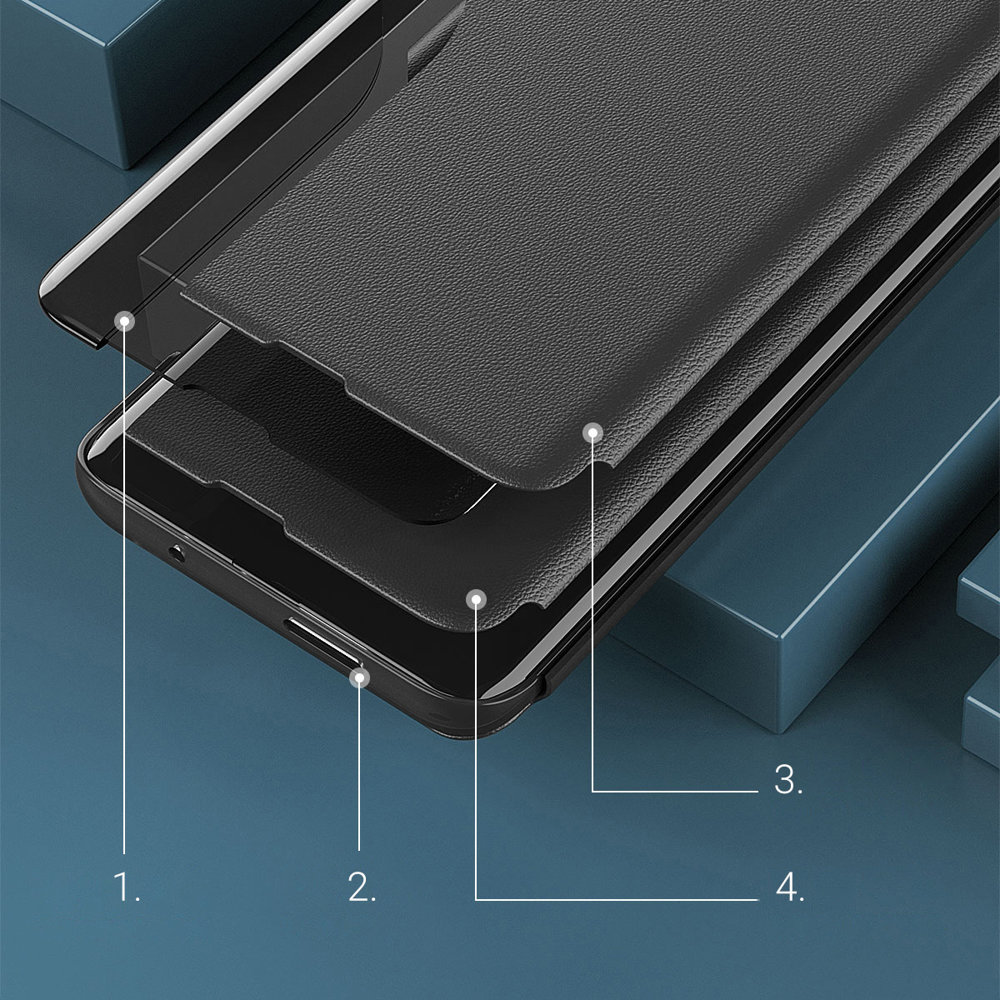 Pokrowiec etui Eco Leather View Case czarne Xiaomi Redmi Note 11S / 9