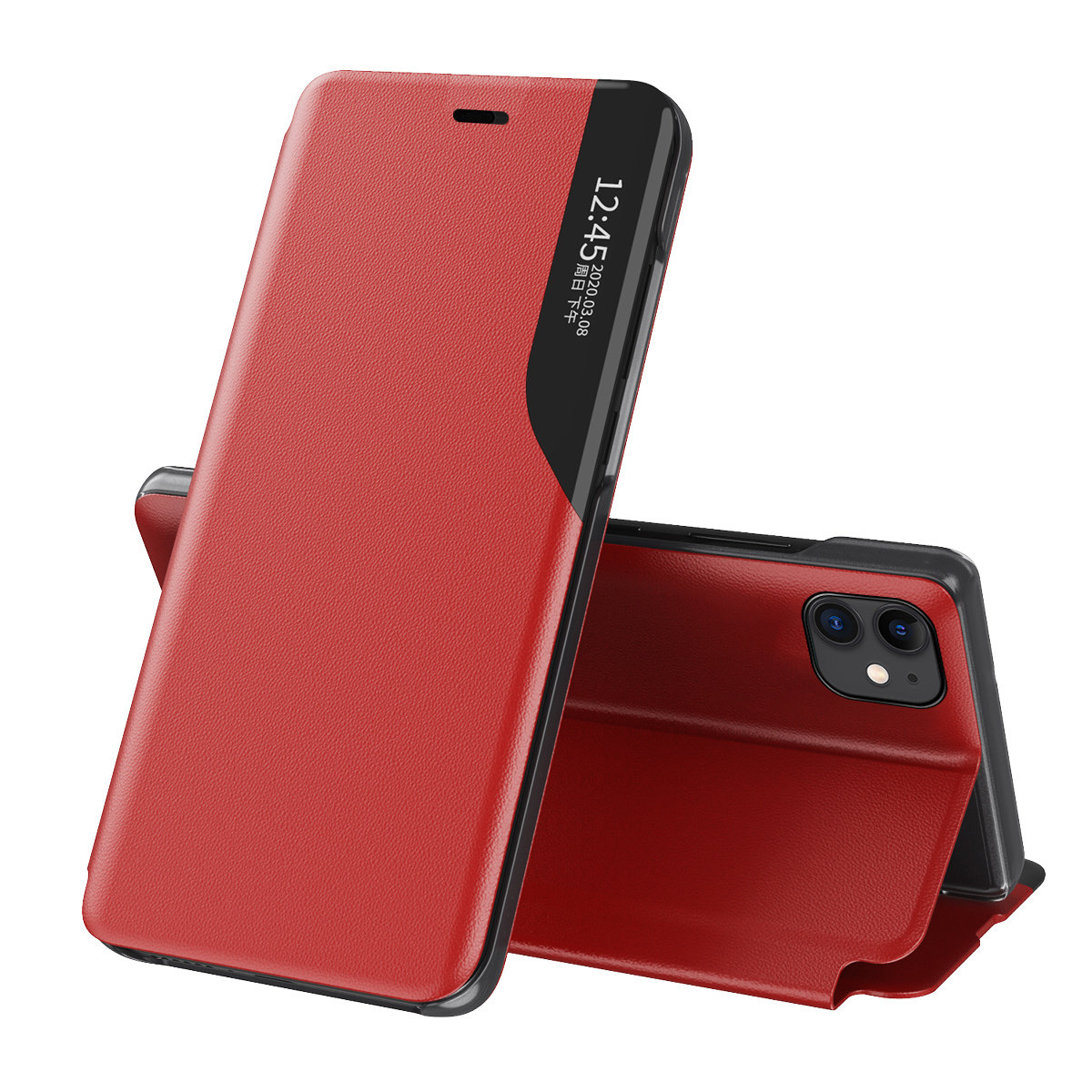 Pokrowiec etui Eco Leather View Case czerwone APPLE iPhone 13 Pro Max