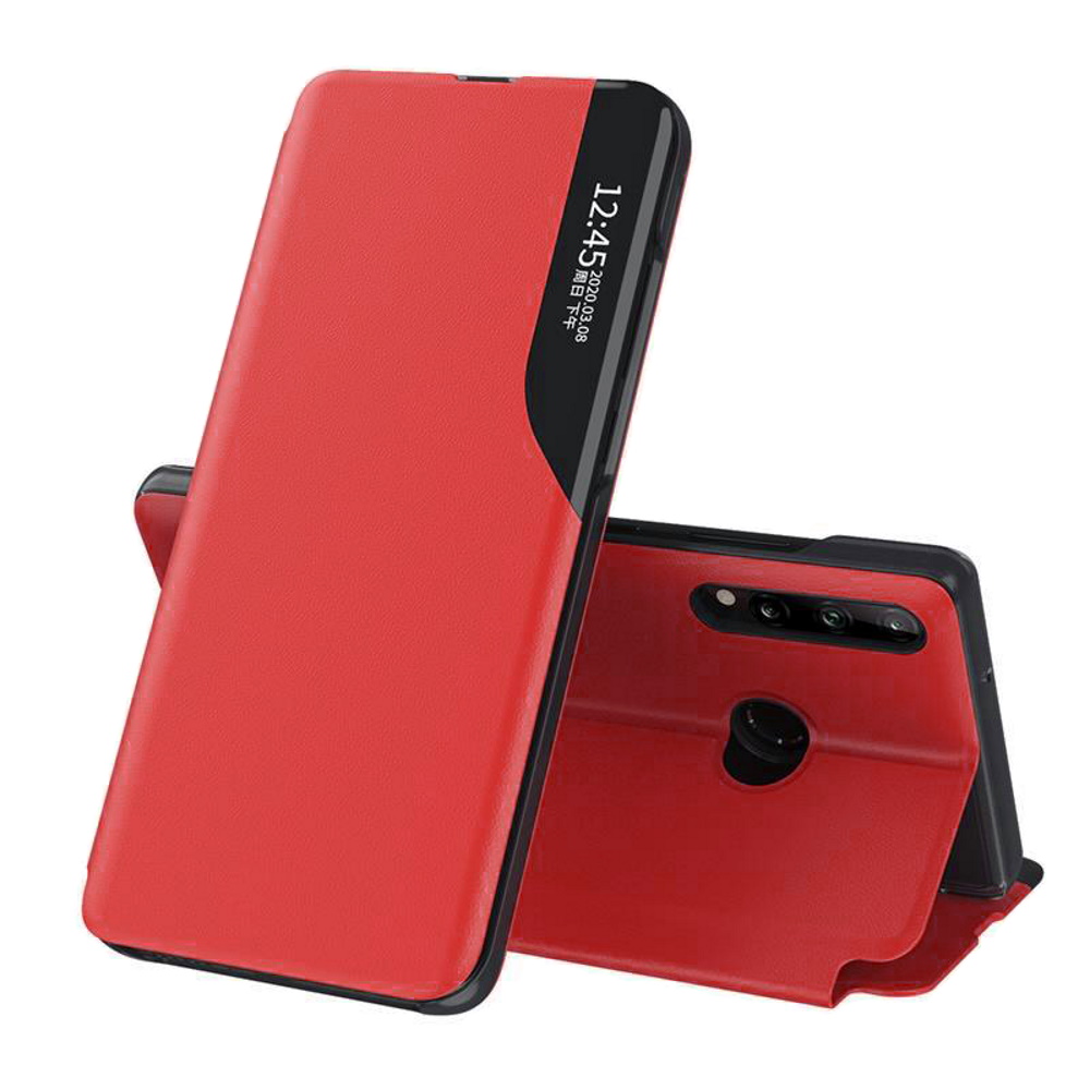 Pokrowiec etui Eco Leather View Case czerwone SAMSUNG Galaxy A52 LTE