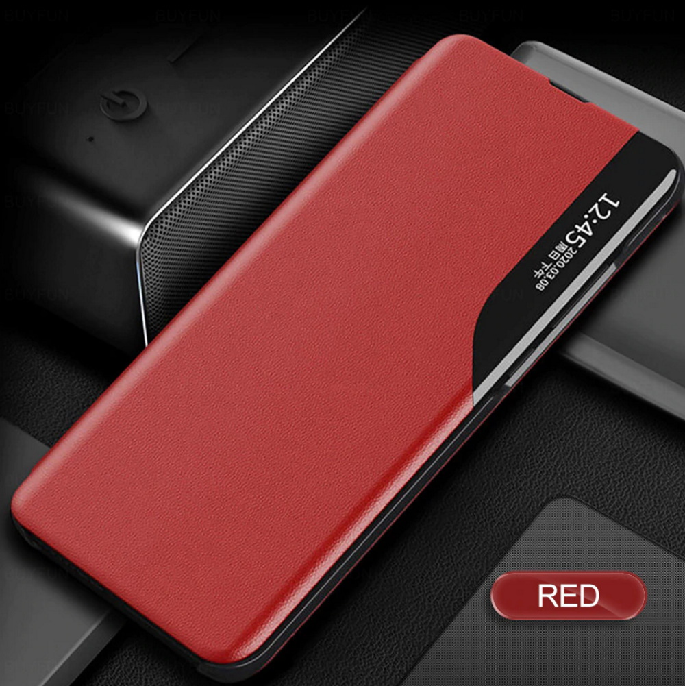 Pokrowiec etui Eco Leather View Case czerwone SAMSUNG Galaxy A52 LTE / 2