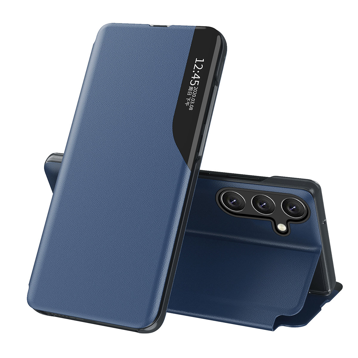 Pokrowiec etui Eco Leather View Case granatowe SAMSUNG Galaxy A54 5G