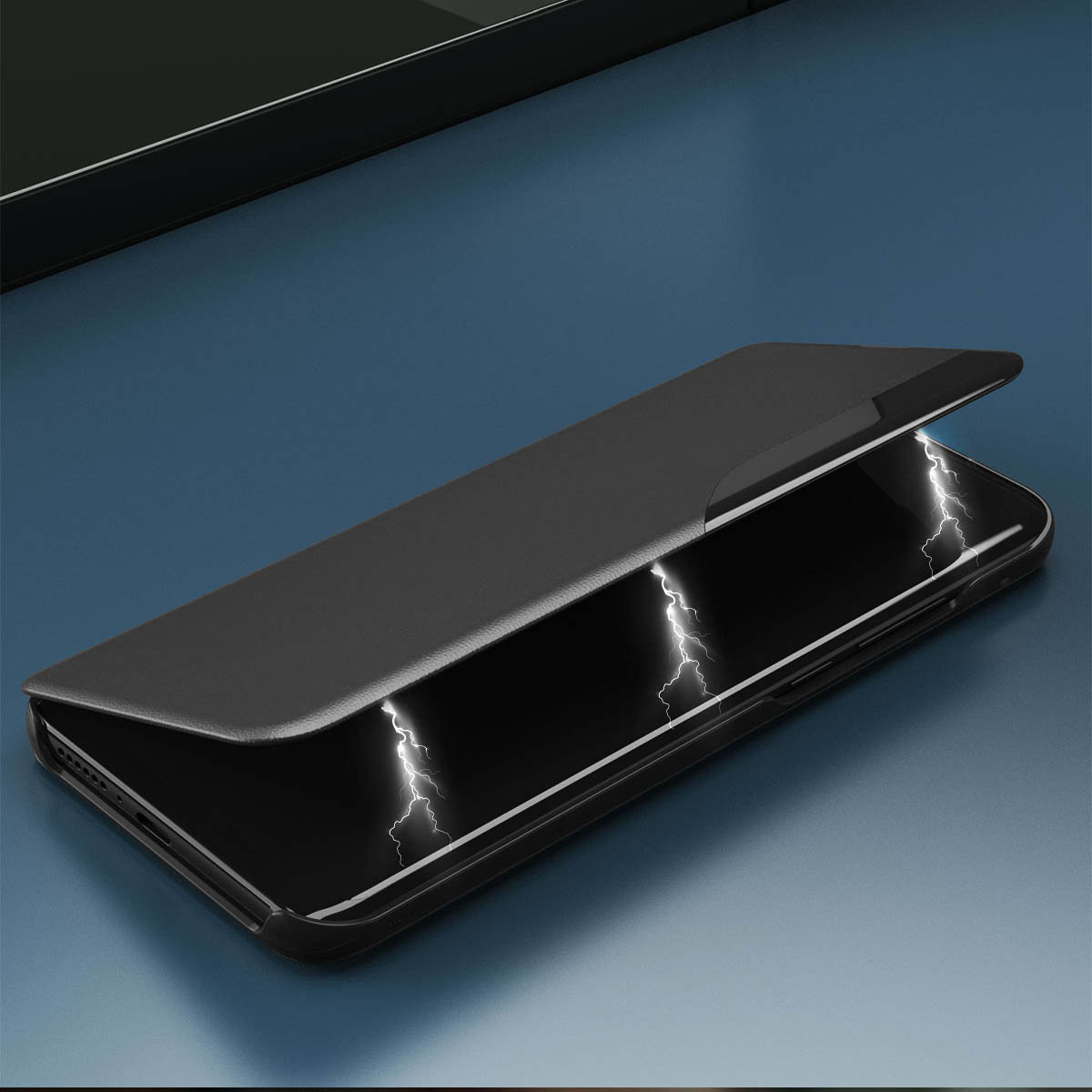 Pokrowiec etui Eco Leather View Case granatowe SAMSUNG Galaxy A54 5G / 8