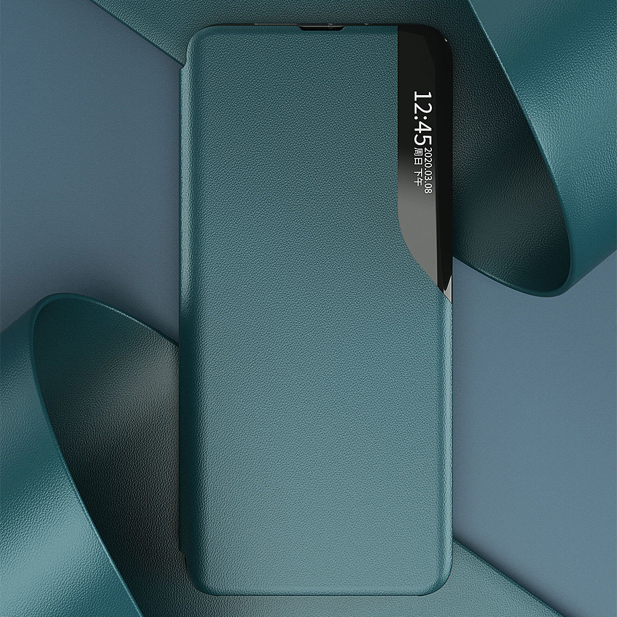 Pokrowiec etui Eco Leather View Case granatowe Xiaomi Redmi Note 10 5G / 5