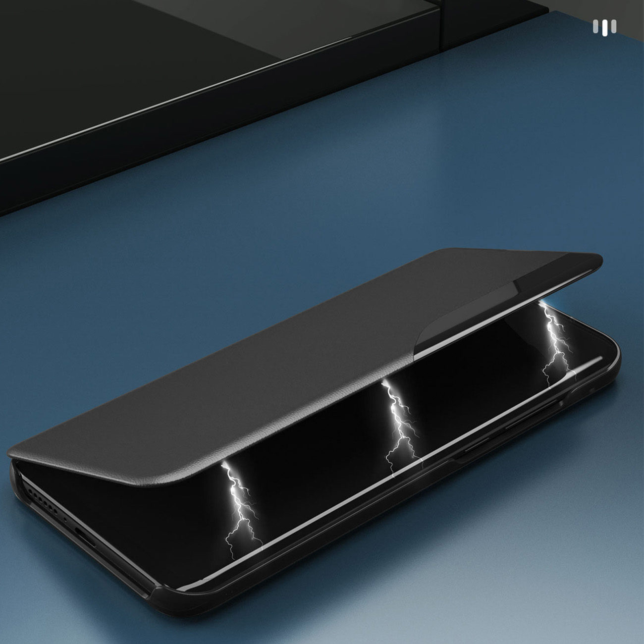 Pokrowiec etui Eco Leather View Case granatowe Xiaomi Redmi Note 12 Pro / 12