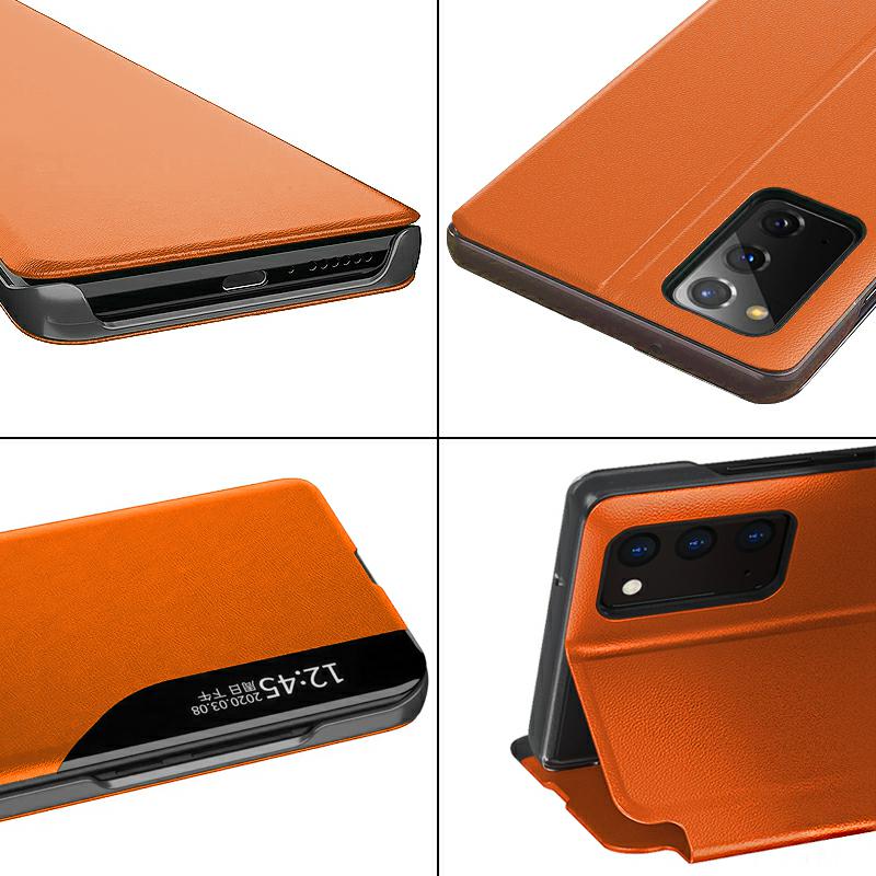 Pokrowiec etui Eco Leather View Case pomaraczowe SAMSUNG Galaxy A72 5G / 3