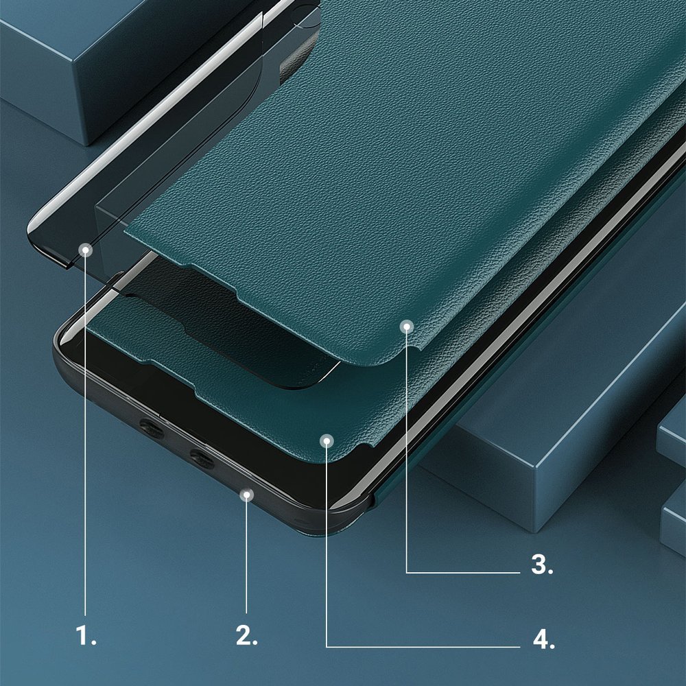 Pokrowiec etui Eco Leather View Case pomaraczowe Xiaomi Poco F3 / 12