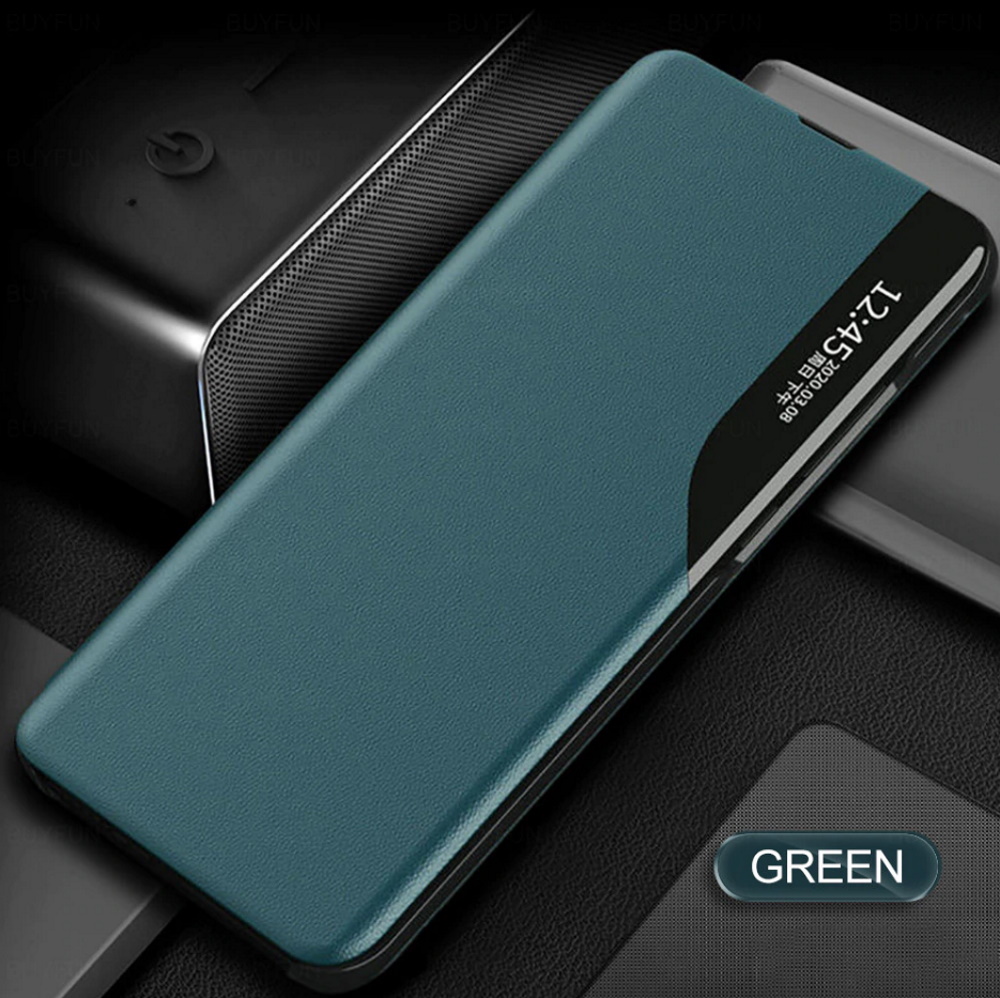 Pokrowiec etui Eco Leather View Case zielone SAMSUNG Galaxy A32 / 2