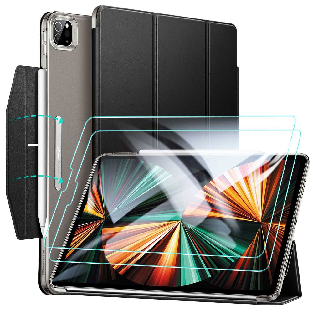 Pokrowiec etui Esr Ascend Trifold & Tempered Glass czarne APPLE iPad Pro 12.9cala