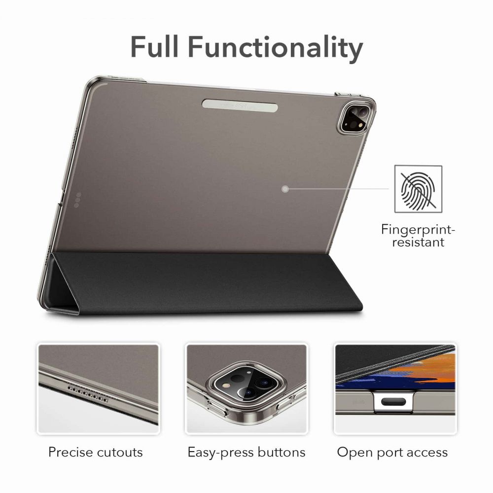 Pokrowiec etui Esr Ascend Trifold Jelly Czarne APPLE iPad Pro 11 2020 / 7