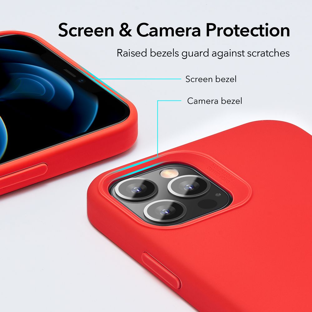 Pokrowiec etui Esr Cloud Czerwone APPLE iPhone 12 / 4