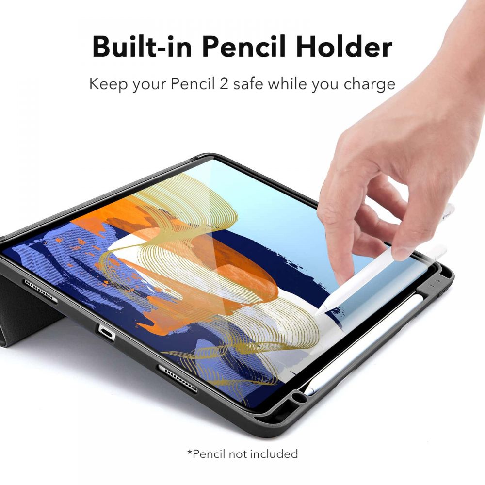 Pokrowiec etui Esr Rebound Pencil Czarne APPLE iPad Pro 11 2020 / 4