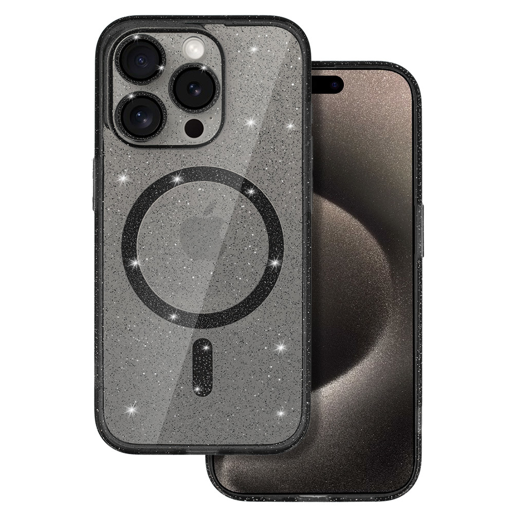 Pokrowiec etui Glitter Magsafe Case czarne APPLE iPhone 12 Pro Max