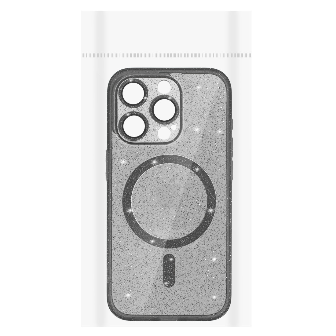 Pokrowiec etui Glitter Magsafe Case czarne APPLE iPhone 16e / 8 Pokrowiec etui Glitter Magsafe Case czarne APPLE iPhone 16e / 8