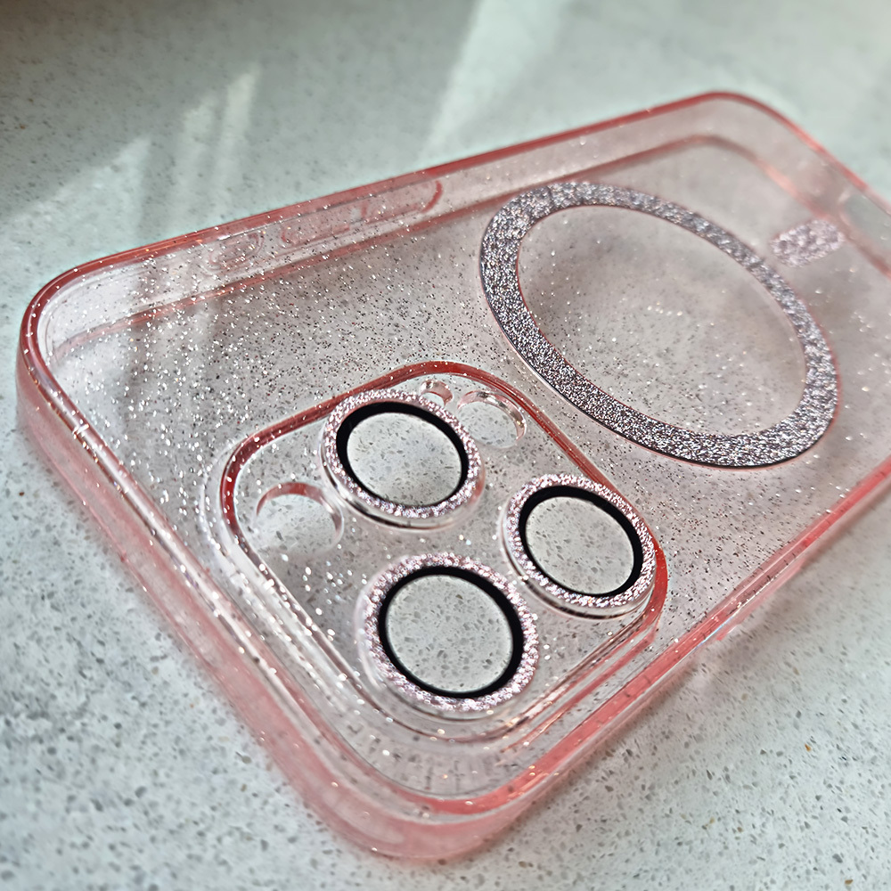 Pokrowiec etui Glitter Magsafe Case r�owe APPLE iPhone 17 / 7