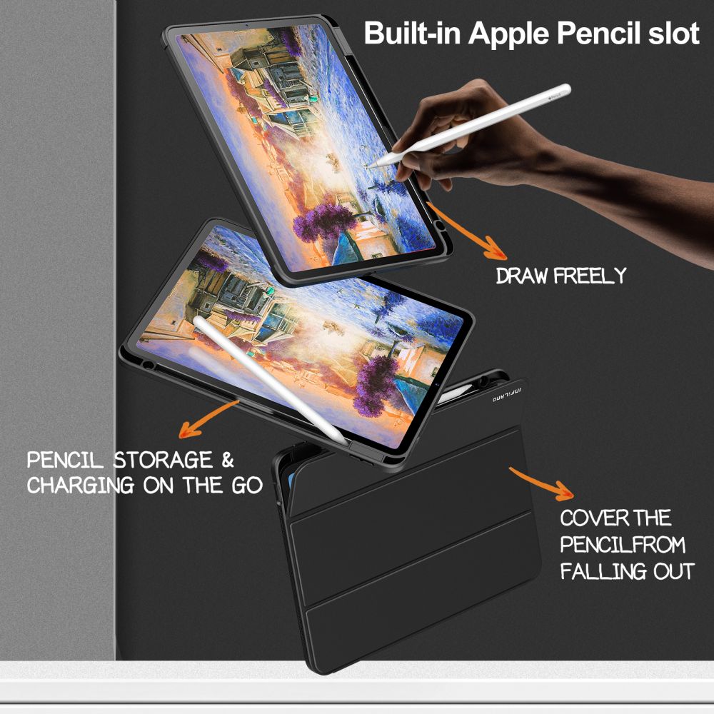 Pokrowiec etui Infiland Crystal Case czarne APPLE iPad Air 4 2020 / 4