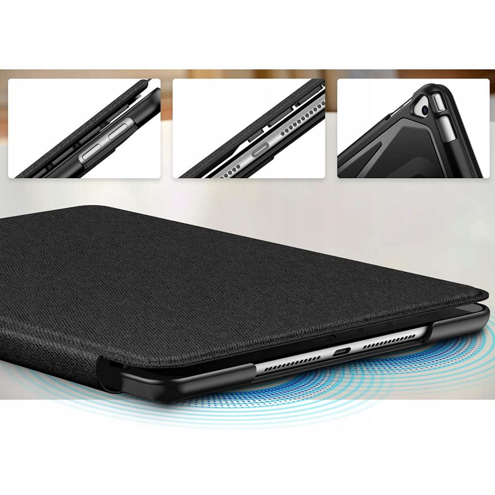 Pokrowiec etui Infiland Keyboard Stand czarne APPLE iPad 7 10.2 / 3
