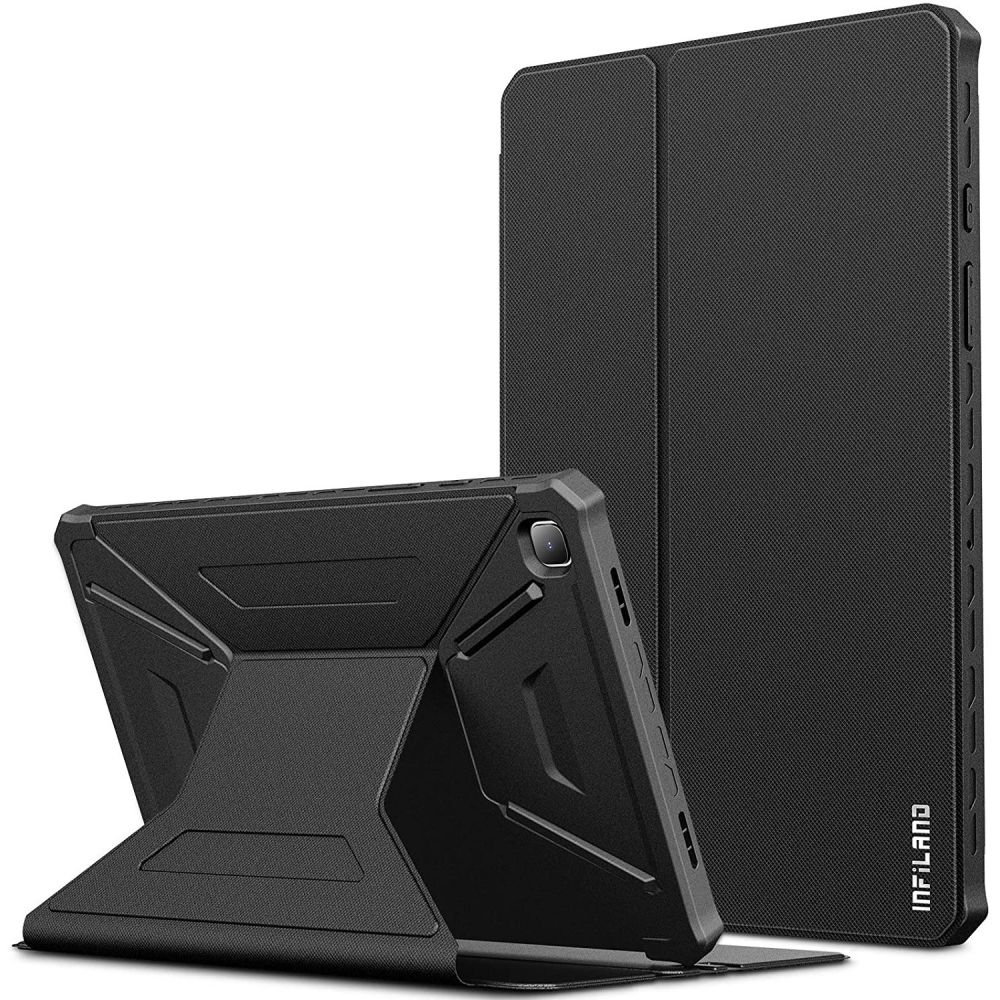 Pokrowiec etui Infiland Multiple Angles czarne SAMSUNG Galaxy Tab A7 10.4