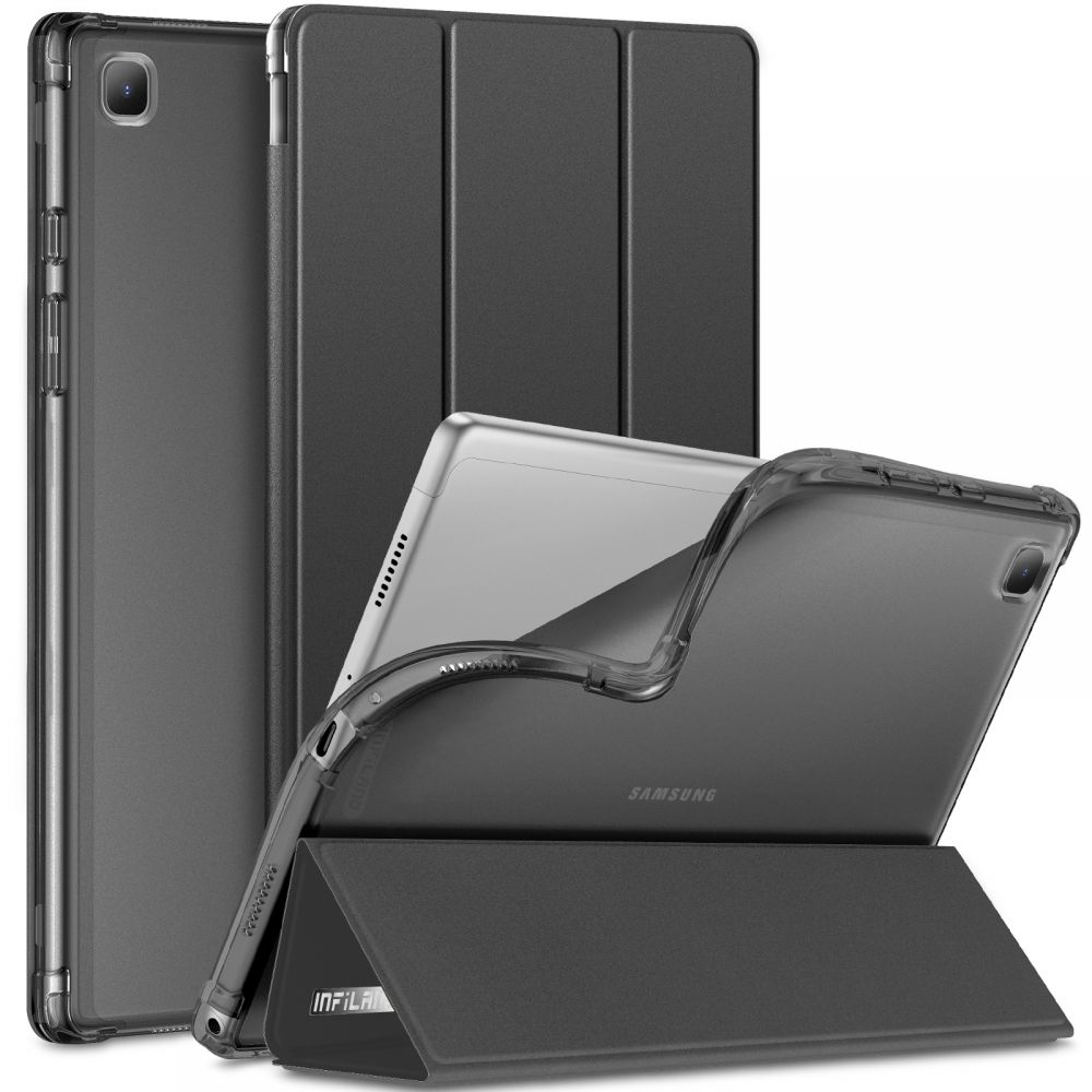 Pokrowiec etui Infiland Smart Stand czarne SAMSUNG Galaxy Tab A7 10.4