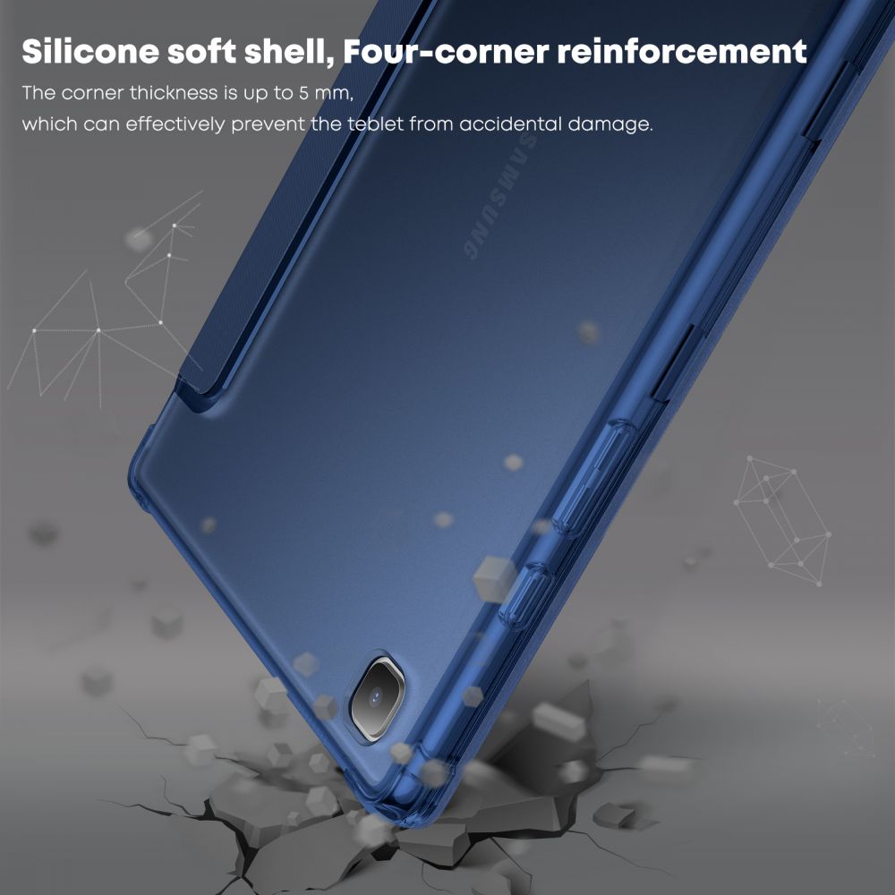 Pokrowiec etui Infiland Smart Stand niebieskie SAMSUNG Galaxy Tab A7 10.4 / 4