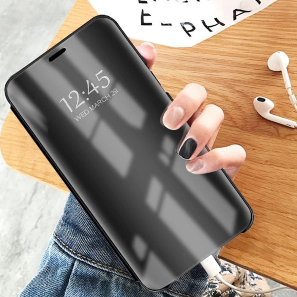 Pokrowiec etui Inteligentne Clear View czarne Oppo A15 / 7