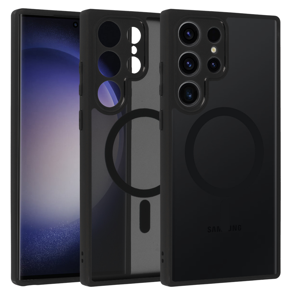 Pokrowiec etui Matte Mag Cover MagSafe czarne SAMSUNG Galaxy S23 Ultra