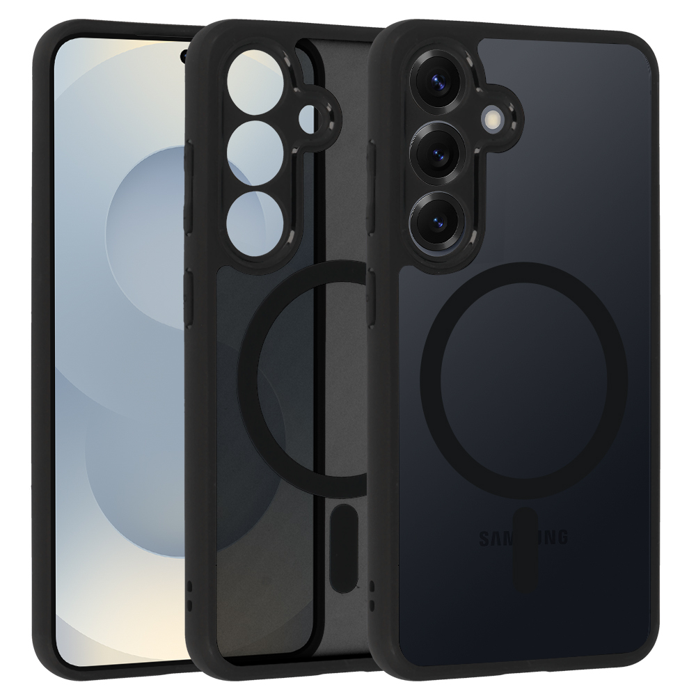 Pokrowiec etui Matte Mag Cover MagSafe czarne SAMSUNG Galaxy S25