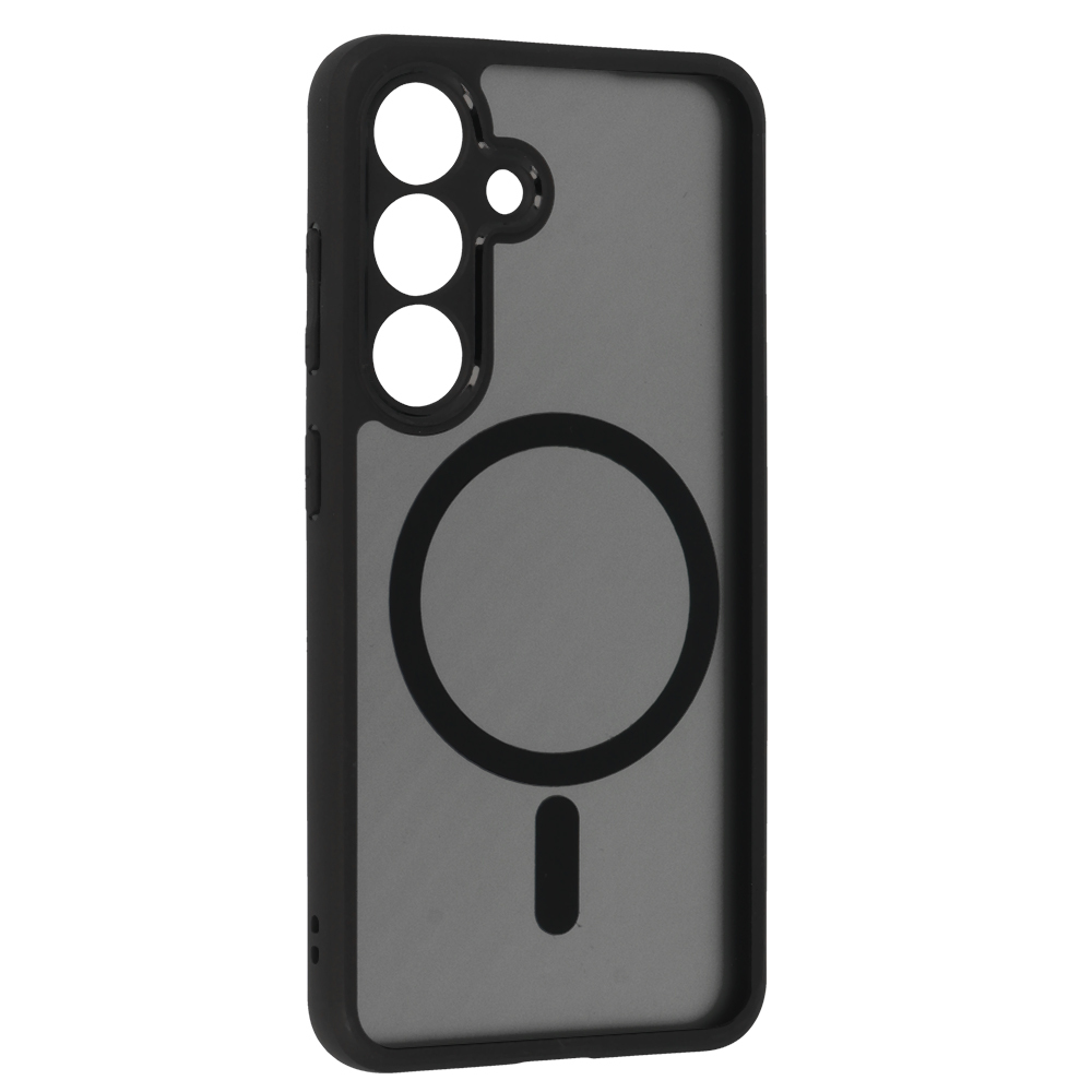 Pokrowiec etui Matte Mag Cover MagSafe czarne SAMSUNG Galaxy S25 / 2