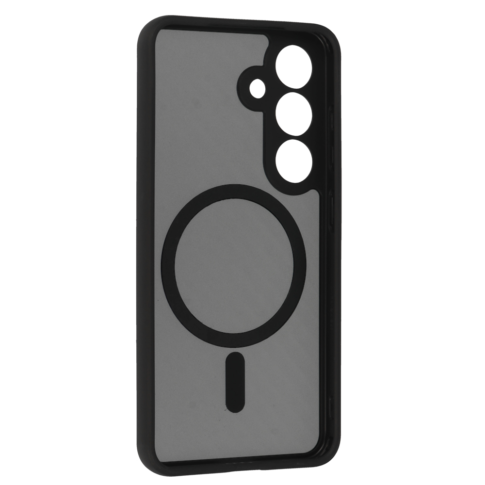 Pokrowiec etui Matte Mag Cover MagSafe czarne SAMSUNG Galaxy S25 / 3