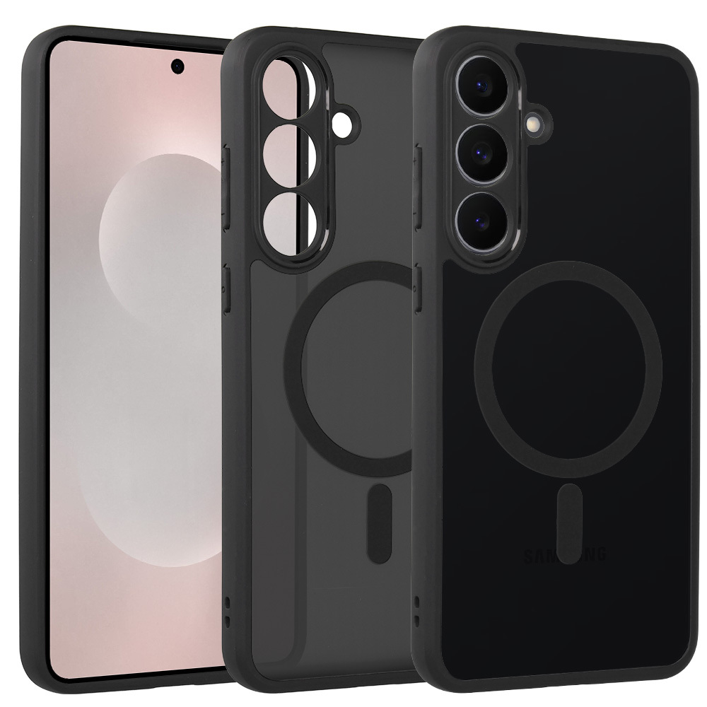 Pokrowiec etui Matte Mag Cover MagSafe czarne SAMSUNG Galaxy S25 FE Pokrowiec etui Matte Mag Cover MagSafe czarne SAMSUNG Galaxy S25 FE