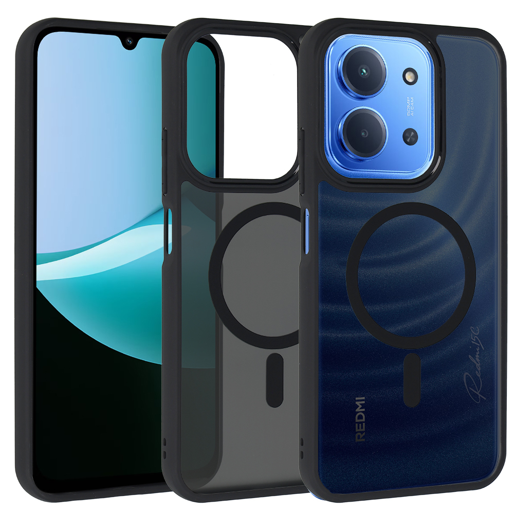 Pokrowiec etui Matte Mag Cover MagSafe czarne Xiaomi Redmi 15C 4G Pokrowiec etui Matte Mag Cover MagSafe czarne Xiaomi Redmi 15C 4G