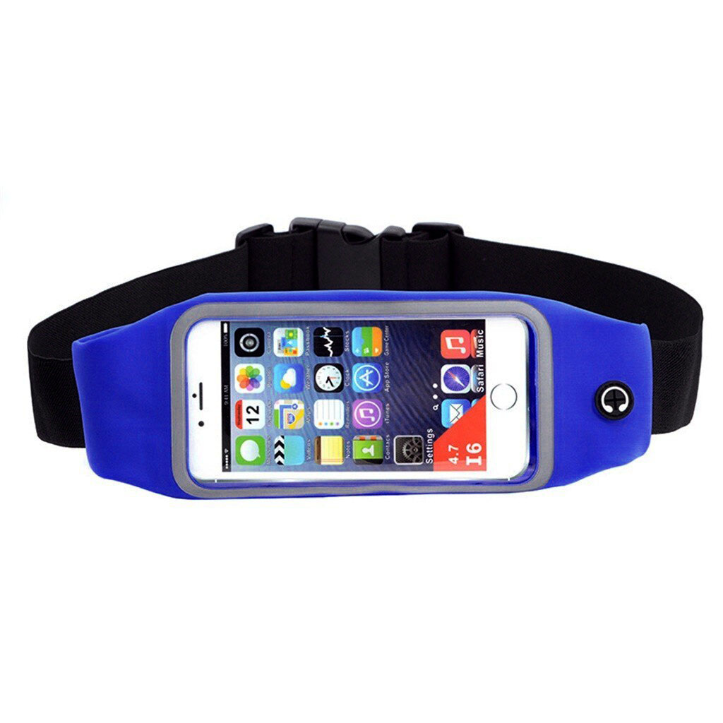 Pokrowiec etui sportowe na pas z okienkiem niebieskie Xiaomi Redmi Note 12 4G