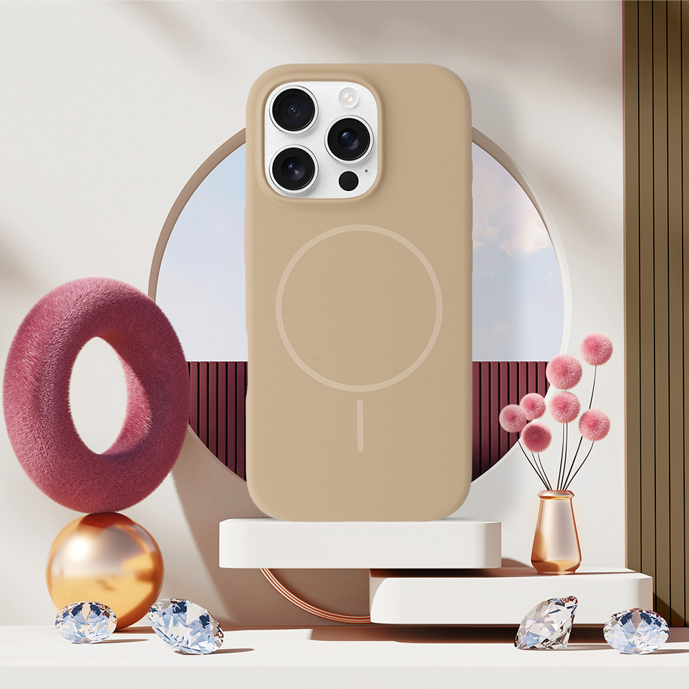 Pokrowiec etui na ty� Etui MagSafe Slim Silicone br�zowe APPLE iPhone 16 Plus / 5