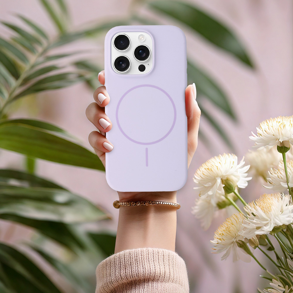 Pokrowiec etui na ty� Etui MagSafe Slim Silicone fioletowe APPLE iPhone 17 Pro / 9