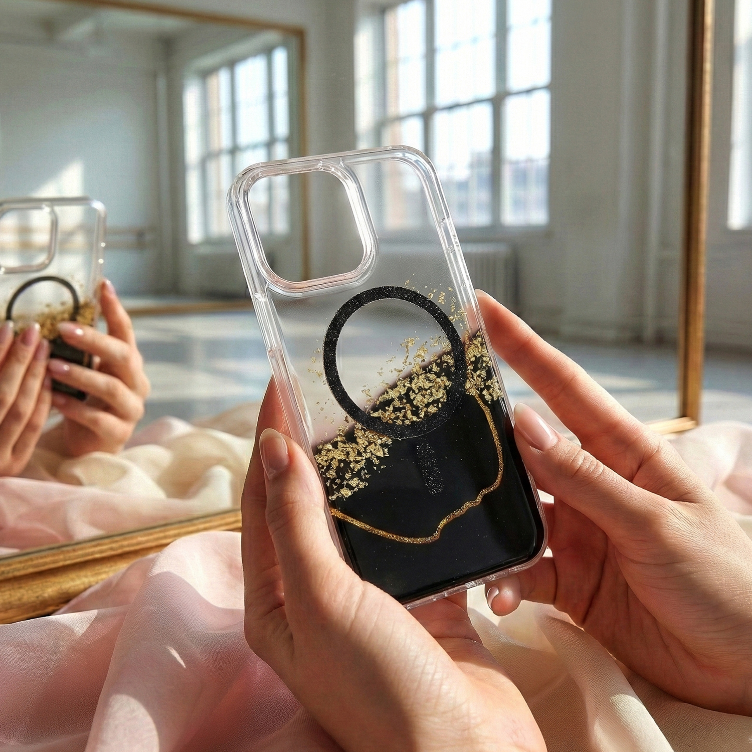 Pokrowiec etui na tył Nakładka Epoxy Mag czarne APPLE iPhone 16 Pro / 3 Pokrowiec etui na tył Nakładka Epoxy Mag czarne APPLE iPhone 16 Pro / 3