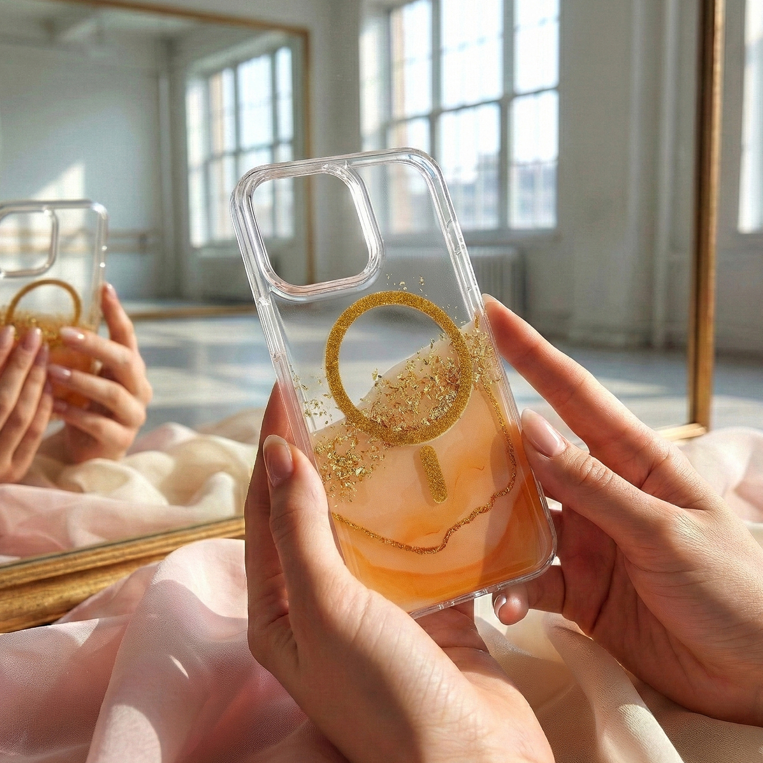 Pokrowiec etui na ty� Nak�adka Epoxy Mag pomara�czowe SAMSUNG Galaxy S26 Plus / 3