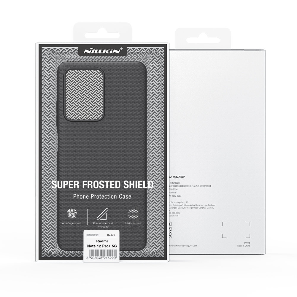 Pokrowiec etui Nillkin Super Frosted Shield czarny Xiaomi Redmi Note 12 Pro+ / 5