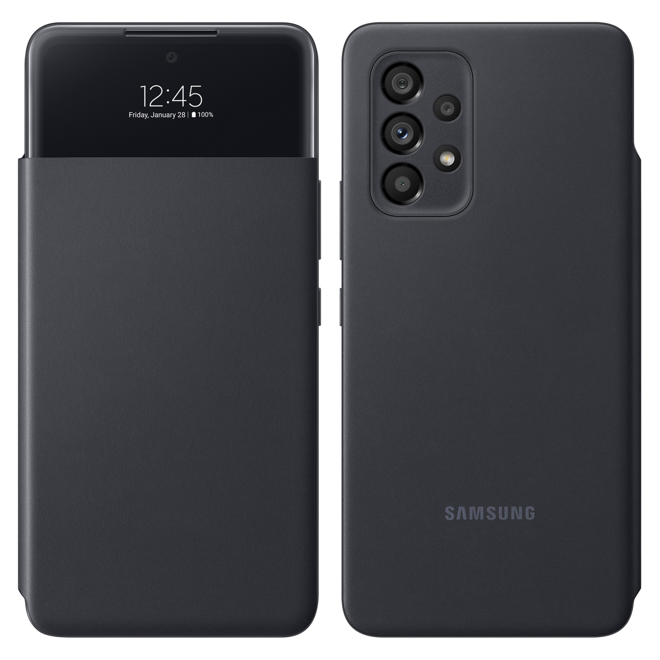 Pokrowiec oryginalne etui S View Wallet Cover czarne SAMSUNG Galaxy A53 5G
