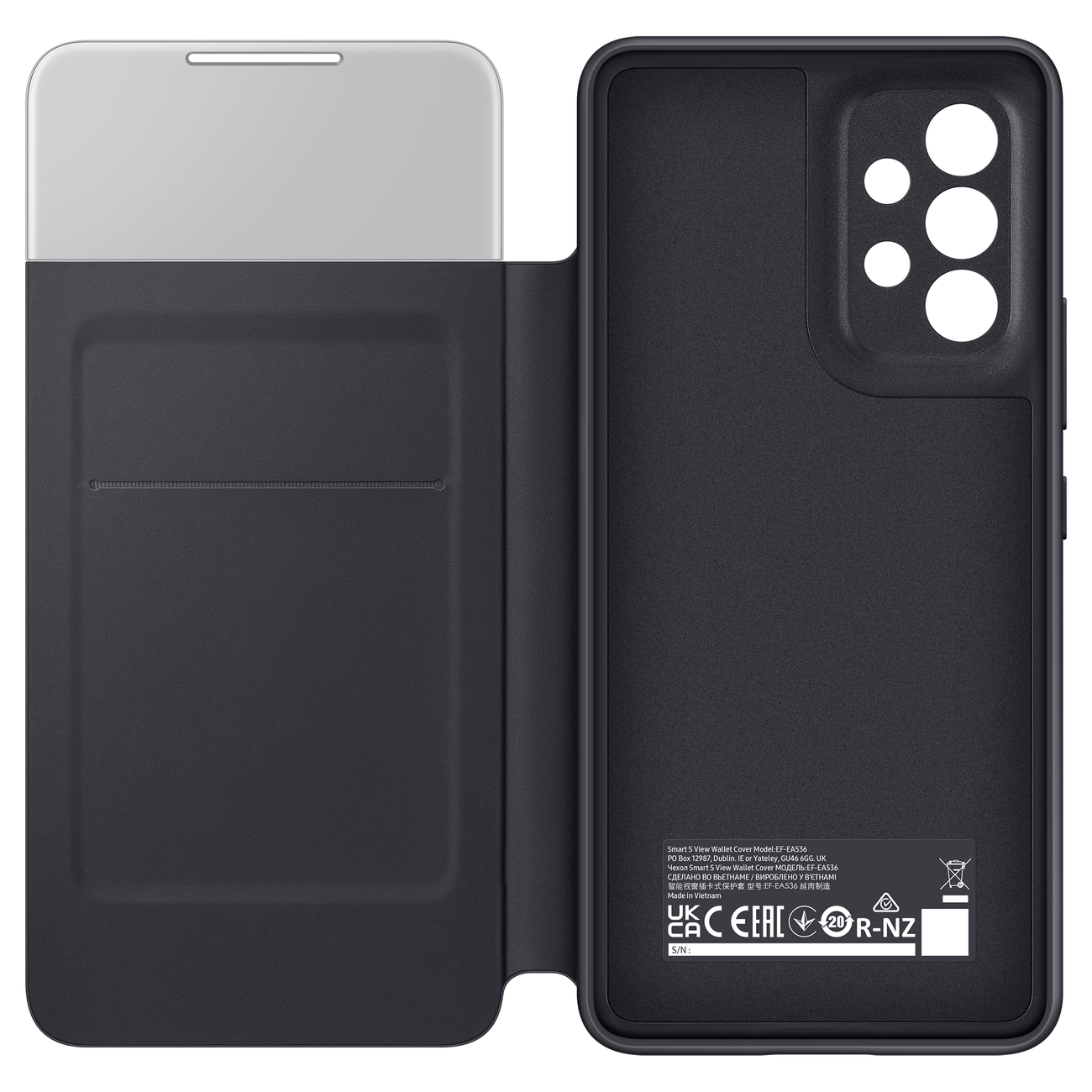 Pokrowiec oryginalne etui S View Wallet Cover czarne SAMSUNG Galaxy A53 5G / 3