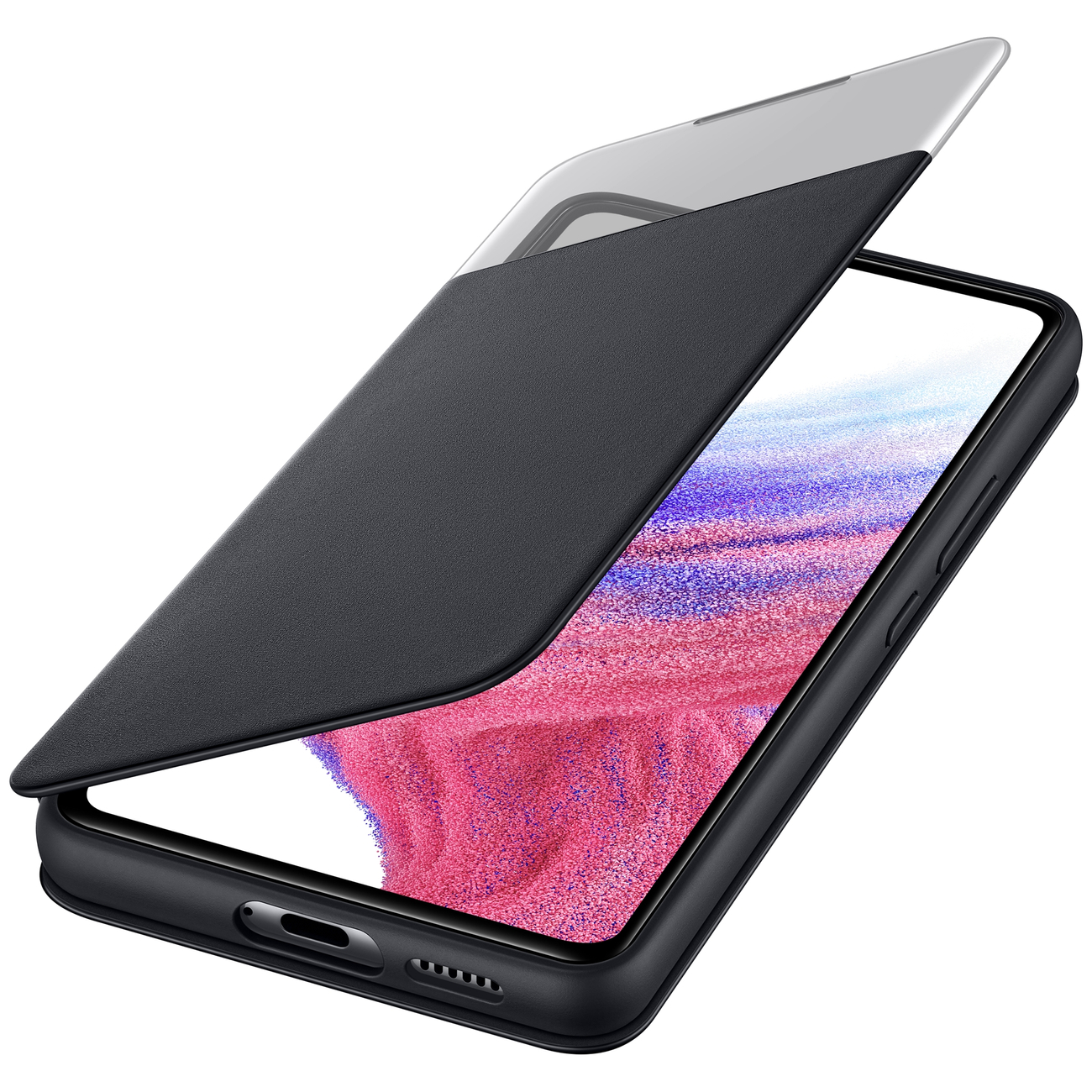 Pokrowiec oryginalne etui S View Wallet Cover czarne SAMSUNG Galaxy A53 5G / 5