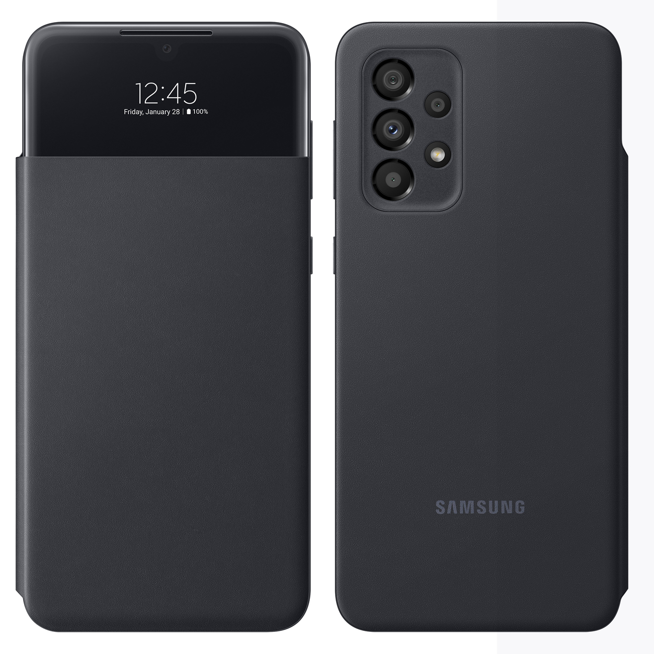 Pokrowiec oryginalne etui S View Wallet Cover czarne SAMSUNG Galaxy A33 5G