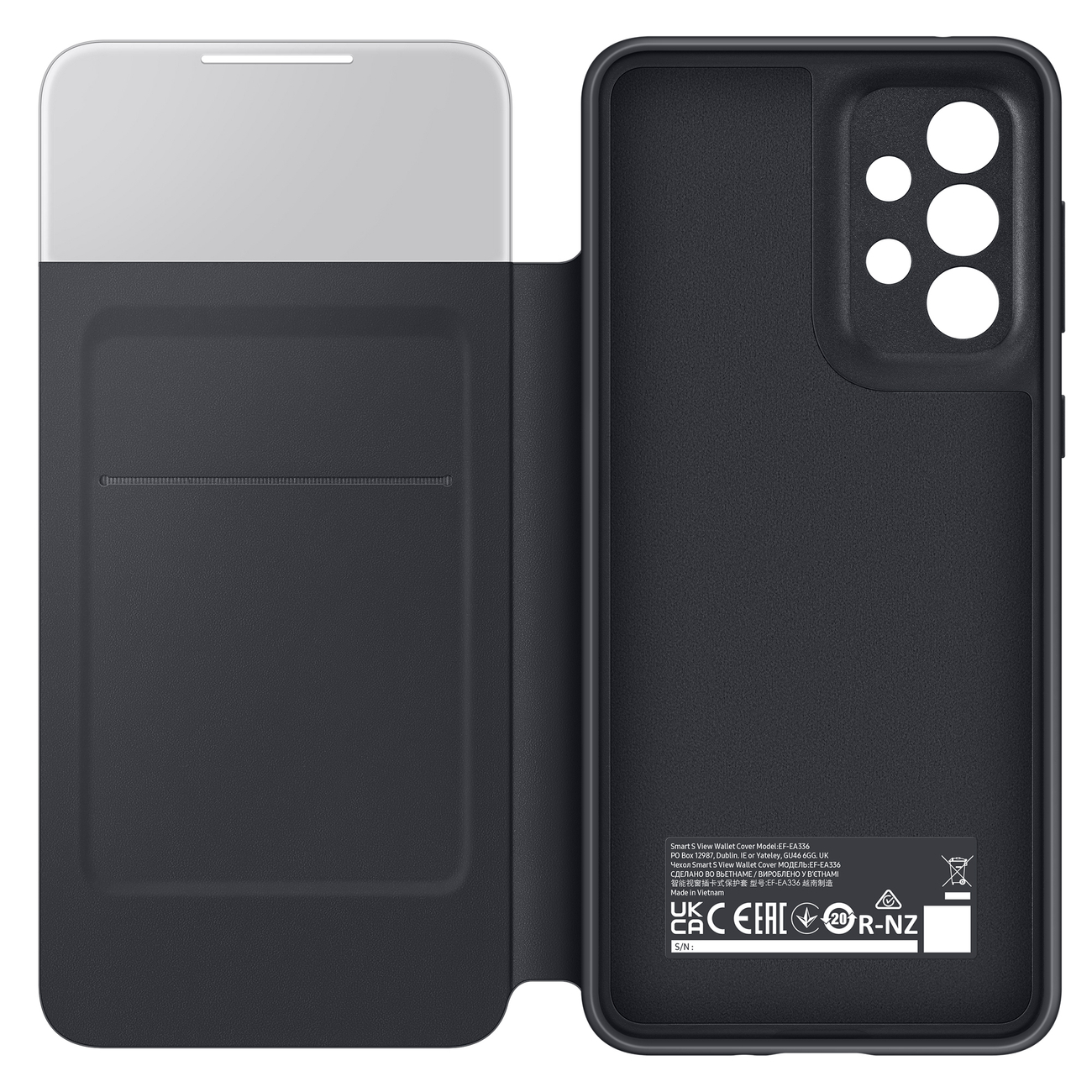 Pokrowiec oryginalne etui S View Wallet Cover czarne SAMSUNG Galaxy A33 5G / 5