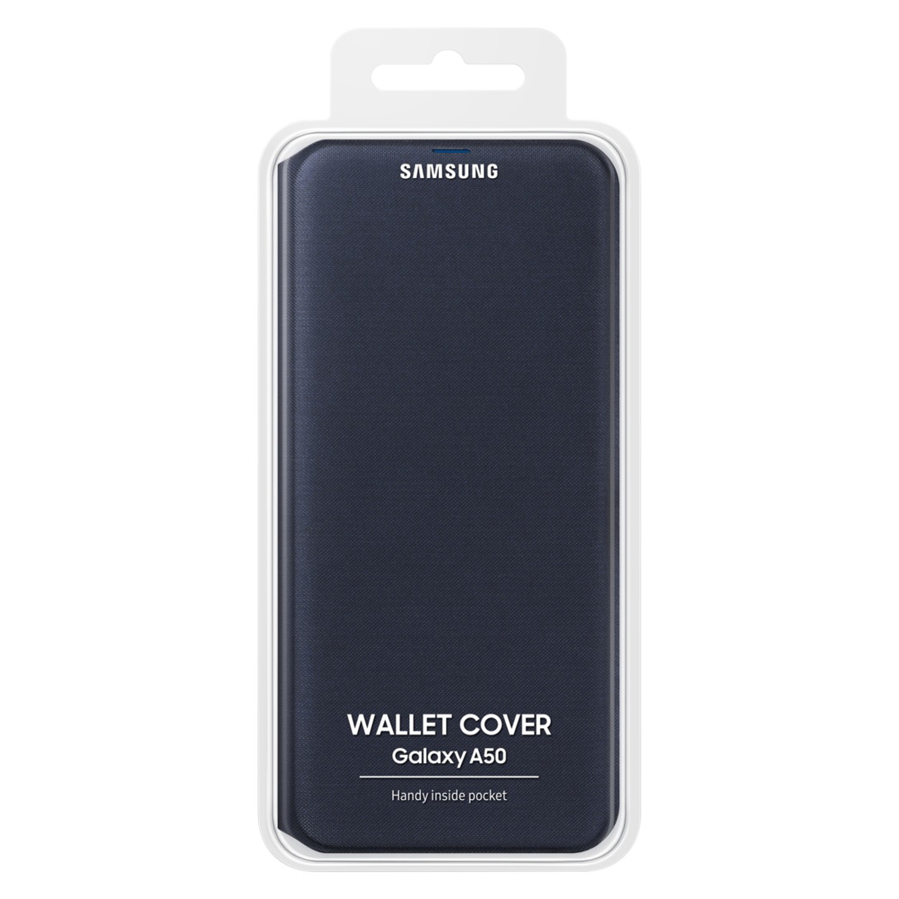 Pokrowiec oryginalne etui Flip Wallet Cover czarne SAMSUNG Galaxy A50s / 6