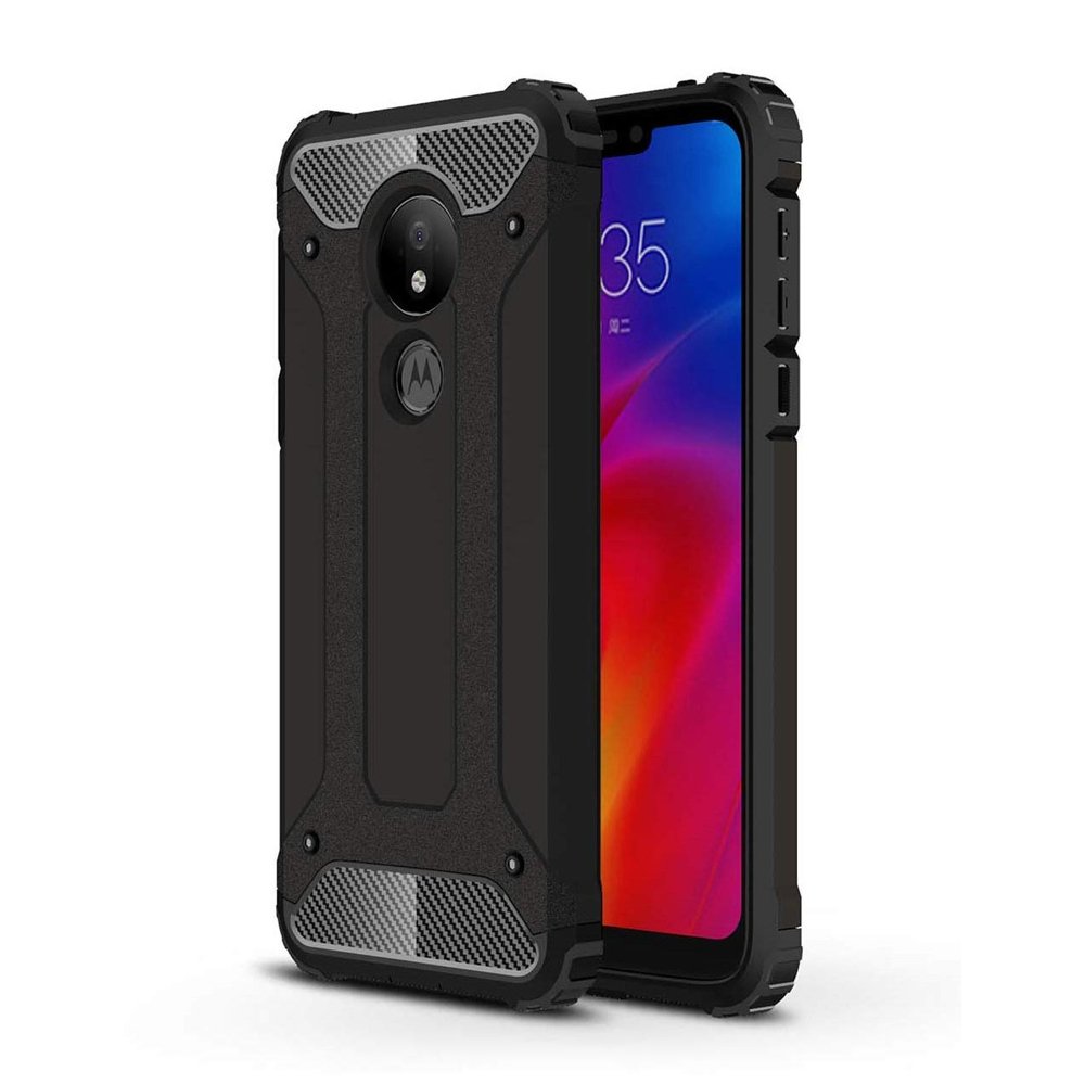 Pokrowiec etui pancerne Armor case czarne MOTOROLA Moto G7 Power