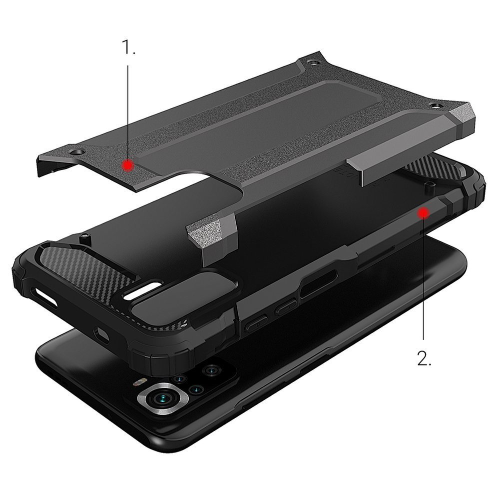 Pokrowiec etui pancerne Armor case czarne Xiaomi Redmi Note 11 Pro+ 5G / 5