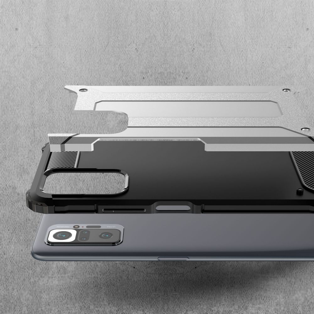 Pokrowiec etui pancerne Armor Case czarne Xiaomi Redmi Note 10 Pro / 3