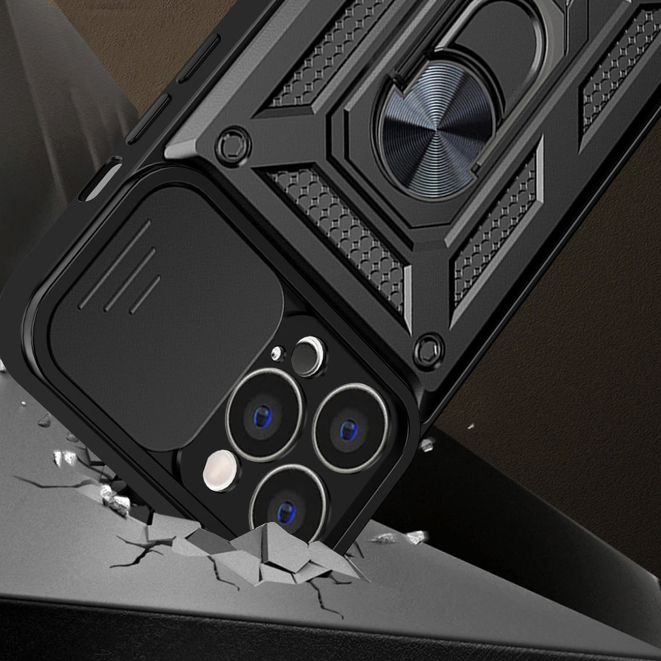 Pokrowiec etui pancerne Armor Case granatowe APPLE iPhone 14 Pro Max / 2
